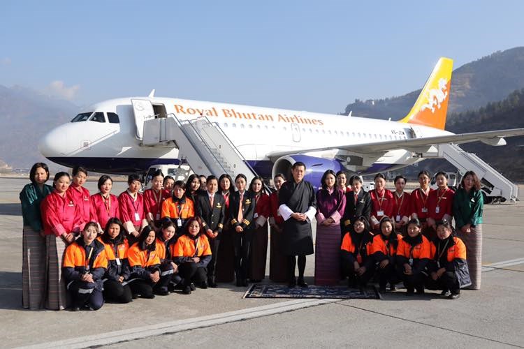 Bhutan S Drukair Celebrates International Women S Day By Operating