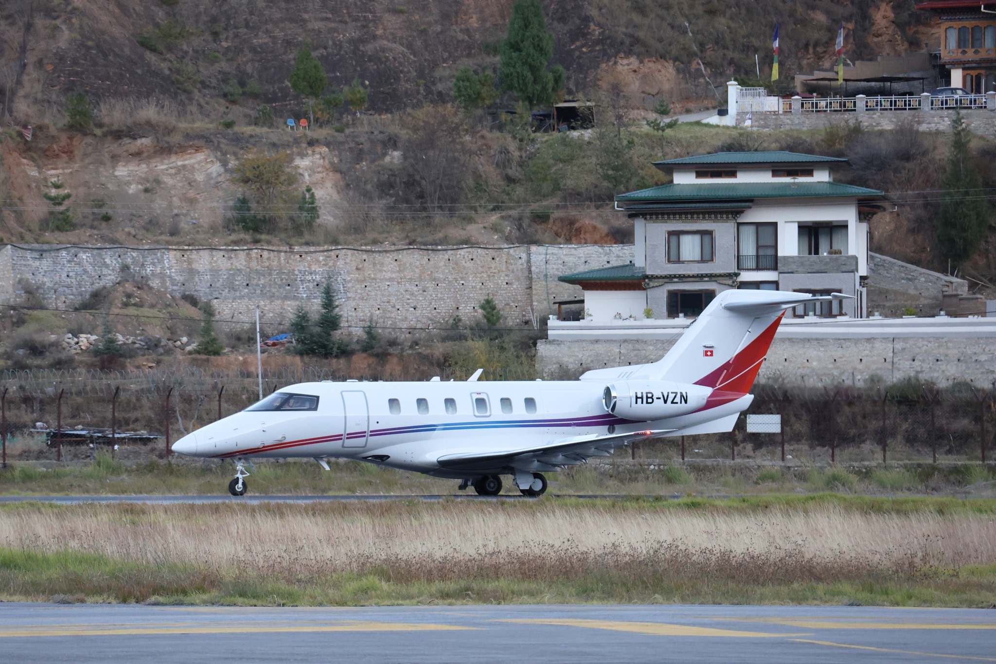 drukair pilatus pc 24 bhutan 27 november 2025 launch