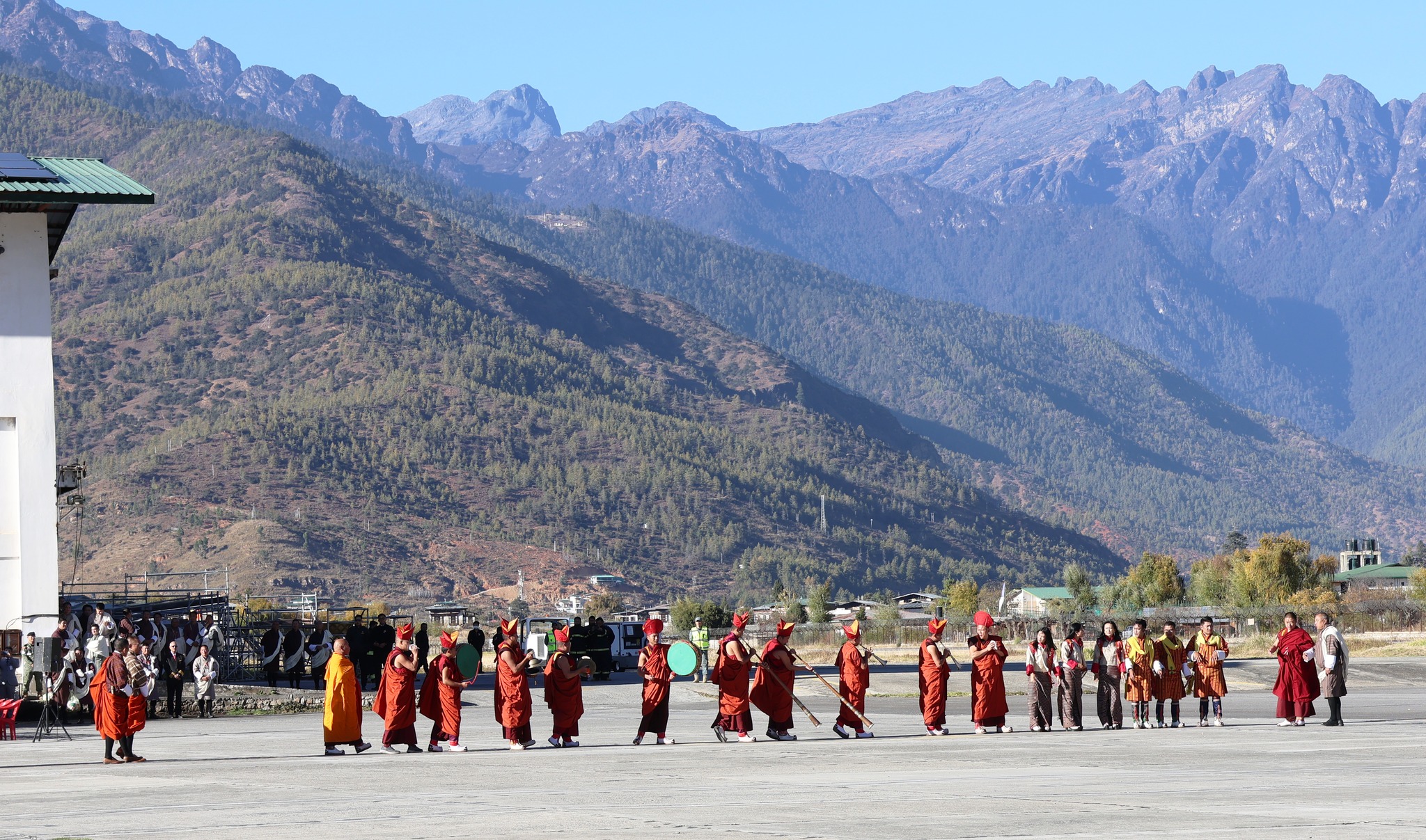 chipdrel ceremony bhutan for drukair pilatus pc 24 launch