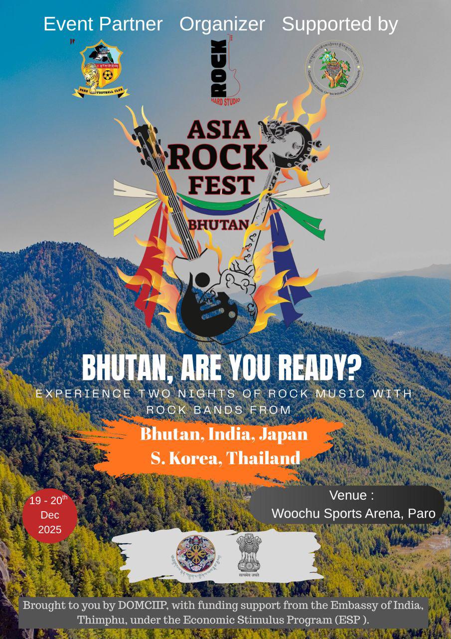 asia rock festival bhutan poster