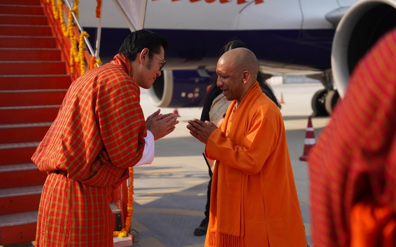 His Majesty Joins Devotees at Maha Kumbh Mela During Historic India Visit